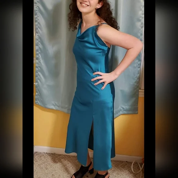 long formal dresses nearby Lace-Up Simple Long A-Line Formal Dress